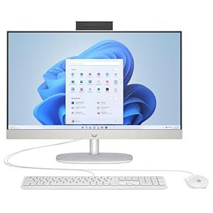 HP 24-CR0062NA | Intel Core i3-N300 Desktop PC | 8GB RAM | 512GB SSD | 23.8" All-in-One Computer | Windows 11 Home | Office & Home PC | Wi-Fi | Fast Performance