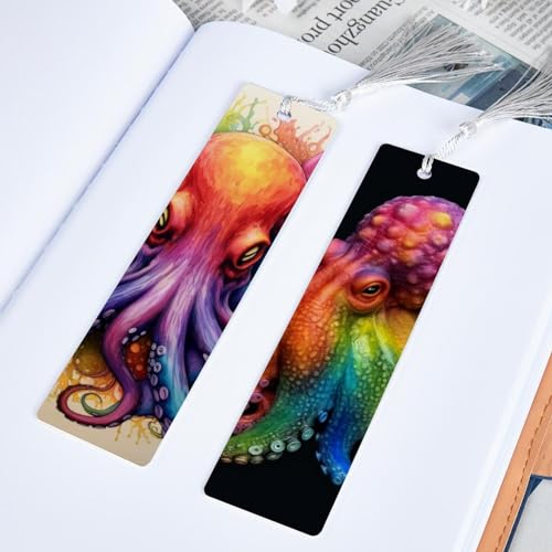 Marque-page pieuvre évitant les pages cornées, lot de 6 pour lecteurs - 5