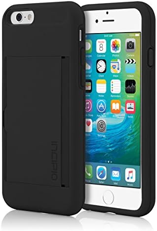 Incipio Stowaway Cell Phone Case for Apple iPhone 6 - Retail Packaging - Black/Black