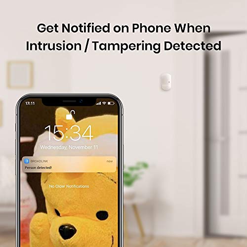 BroadLink Smart Motion Sensor, PIR for Home Automation, Works with IFTTT and Alexa Routines. Wireless Trigger Smart Home Devices and Scenes, Occupancy Lighting, S3 hub Included