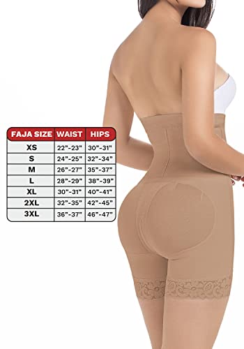 Slimming Boyshorts Shapewear Bodysuit | Fajas Colombianas Beige - Image 4