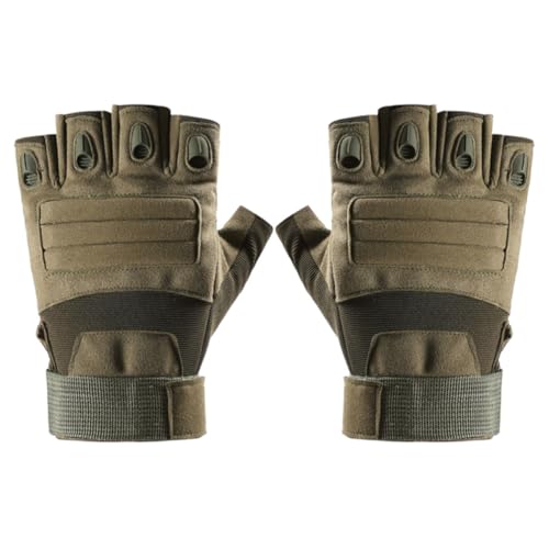 SWETRACE Guantes Tácticos de Dedo Corto Z912 XL Color Verde Militar, Antideslizantes, Transpirables y Cálidos para Ciclismo, Montañismo y Actividades Deportivas al Aire Libre