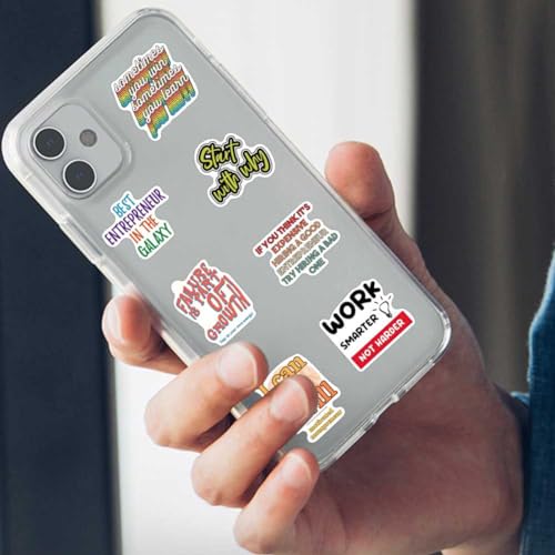 Entrepreneur Quotes Stickers |50Pcs Enterpriser Quotes Waterproof Vinyl Decals for Water Bottles Laptop Luggage Cup Computer Mobile Phone Skateboard