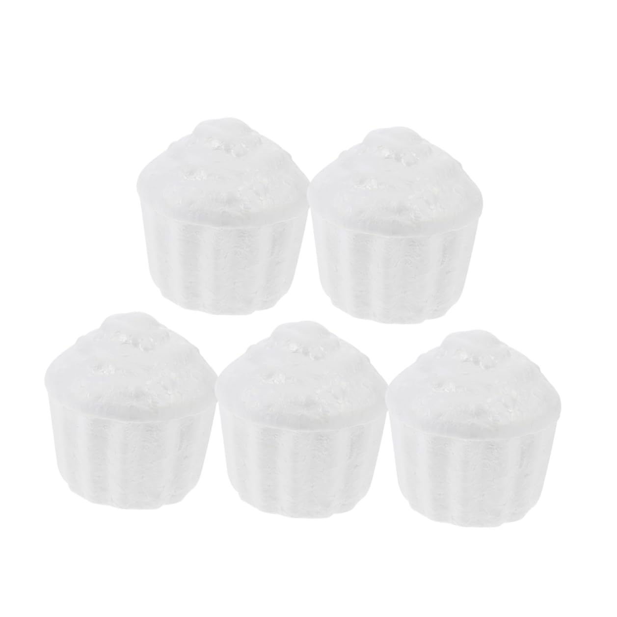 PRETYZOOM 5 pièces Lot de Modèles de Gâteaux Mousse Réutilisables Cupcakes DIY Légers et Rigides pour Décoration et Entraînement Créatif Accessoires Manuels pour Présentation
