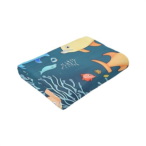 Couverture en micro polaire ultra douce BROLEO bleu textile haut de gamme
