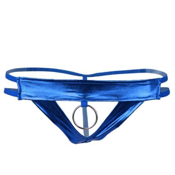 BNF® 2x4 Colors Men's T-Back Underwear Low-Rise Man G-String Thong Blue-image-23