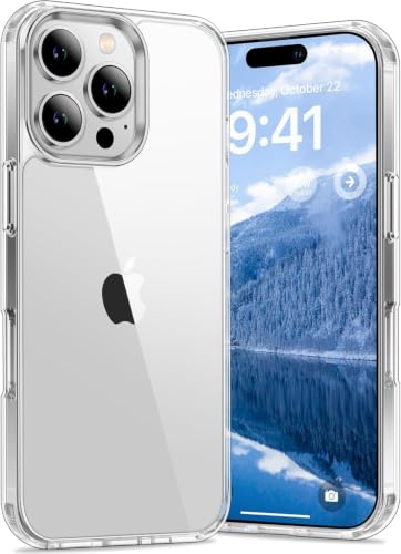 Image of ClearPC Clear Hard PC Case for Apple iPhone 16 Pro, Anti-Yellow Transparent Back Cover, Anti-Scratch, Raised Camera Protection, Shockproof, Wireless Charging Compatible, Non Yellowing (Clear)