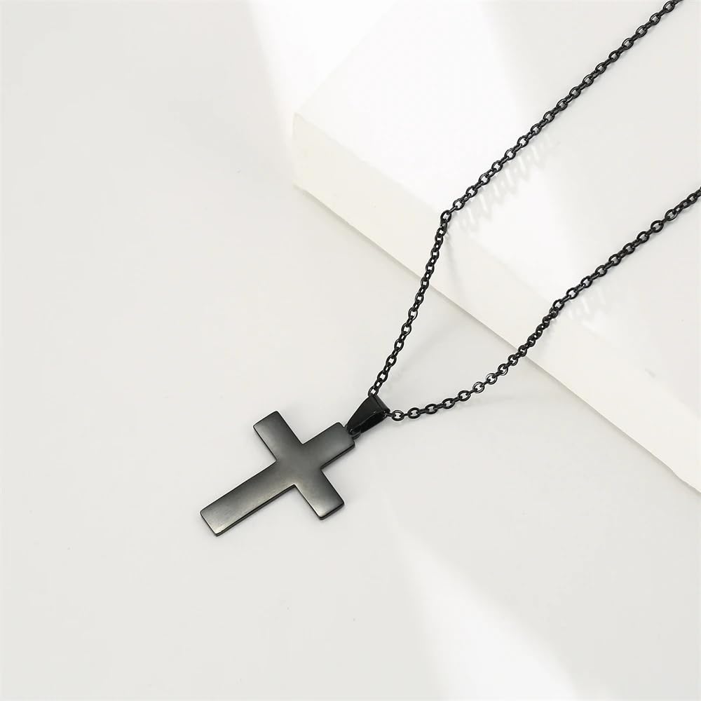 Accessoires Minimalistische Kruzifix-Halskette aus 925er-Sterlingsilber für Herren, Kreuz-Halskette mit Jesus darauf – christlicher Kruzifix-Anhänger für Herren, Jesus-Kreuz-Halskette für