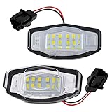 Lyxheth 2PCS LED License Plate Light, Tag Lights for License Plate, Rear Tag Light Lamp, Car Accessories Super Bright 18-SMD LED Number Plate Lamps Compatible with Honda Accord Odyssey Civic Pilot