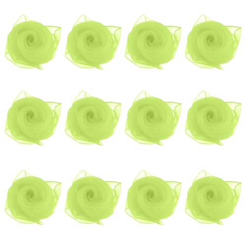 Image of Larcele 12 Pieces Juggling Dance Scarf for Performance Prop Accessory 24 x 24 inches WDSJ-02