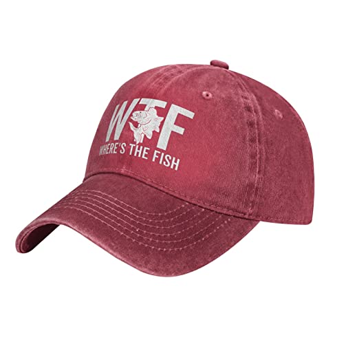 Image of WTF Where's The Fish Hat for Women Dad Hats with Design Caps