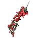 Produktbild VORCOOL 4petals Künstlich hängende Blumen, Blauregen Hängende Kunstblumen für Hochzeit Haus Dekoration (rot)