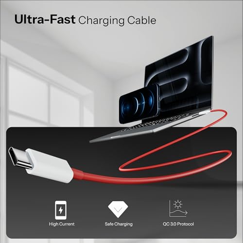 Image of Ofuca 80W USB C to Type C Fast Charging Cable Dash /Warp Compatible Charger Cable for one+ 13 /13R /13S /12 /12R /11 /11R /10 /10R /10T /9 Pro /8 /8T, Nord Series & Type-C Devices BY HOMEMO