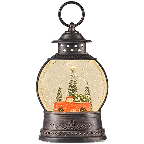 Christmas Snow Globes, Usb Or Battery Operated Sparkly Glitter Snowmen Globe Lantern With Musics For Christmas Decorations, And Snow Globe Collection #TOP10