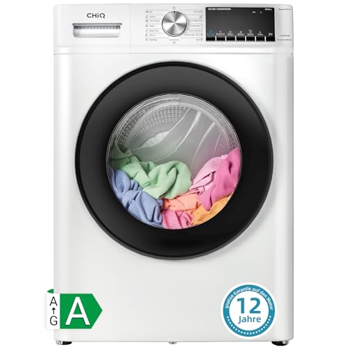CHiQ Frontlader-Waschmaschine, 10 kg, 1400 Umdrehungen pro Minute, Counter Depth, große Trommel, Inverter-Motor, Dampfwäsche, Schnellreinigung, Kindersicherung, 60x58×85cm CFL100-14586IM3XWA,