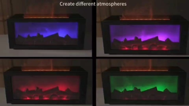 Difusor aromático eléctrico Fireplace Flame con humidificador y control remoto miniatura 7