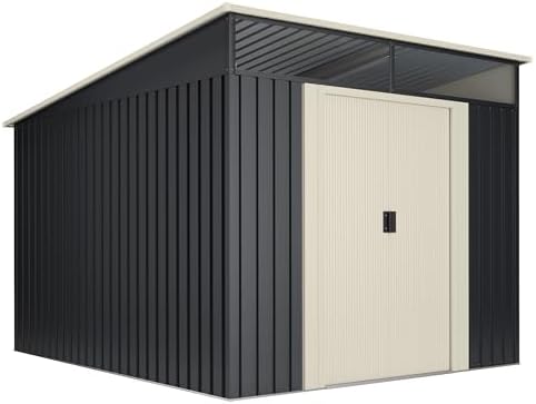 Abri de Jardin en métal 7,6 m2 Stark - 238x322x202cm - Lucarne - ...