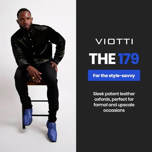 Image of Viotti 179, Casual Dress Oxford Shoes for Men, Satin Striped Lace-Ups, Men's Business Casual Leather & Satin Shoe, for All Formal Occasions
