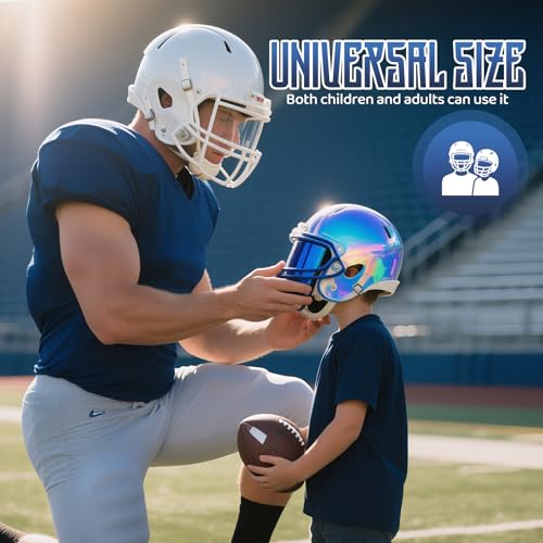 Image of 2 Pack Football Helmet Visors, Clear and Blue | Clear and blue visor set with two hardware kits for game and practice rotation
