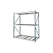 Hallowell Bulk Rack 48"W x 36"D x 123"H Blue Uprights/Platinum Beams 3 Level Starter Unit-Wire Deck