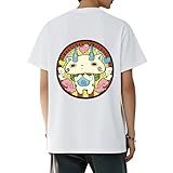 [BAKYAR] Tシャツ 妖怪ウォッチ 半袖 クルーネック トップス メンズ レディース バックプリント インナーシャツ 柔らかい ユニセックス