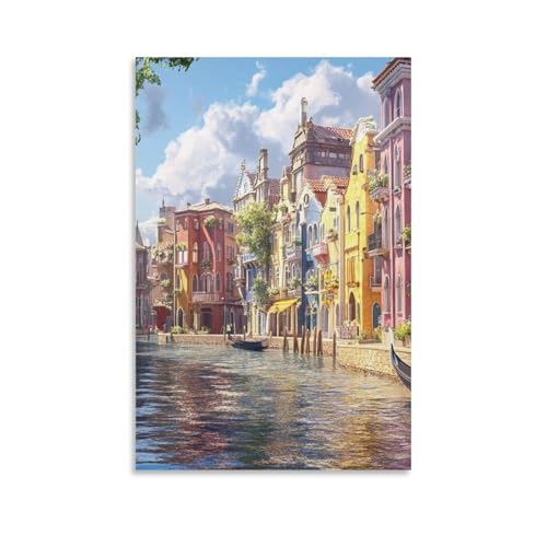 Impression sur toile Venise de qualité supérieure pour une décoration murale raffinée