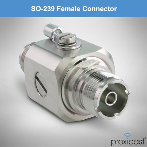Image of Proxicast Coaxial Lightning Arrester /Suppressor with UHF SO-239 Female Connectors - Pro-Grade Coax Cable Surge Protector for RF, HF, VHF, UHF, CB, Ham, Two-Way Radio and Other Antennas (ANT-233-002)