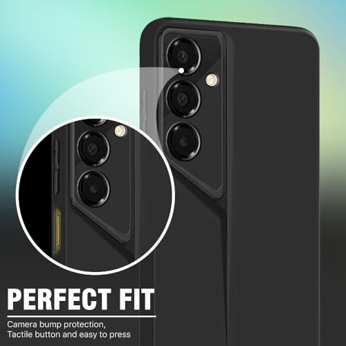 Image of WOW IMAGINE Slim Back Cover for Samsung Galaxy A16 5G | Blade Series Ultra Thin Case with Lightweight Design | Camera Protection | Soft Matte Silicone Flexible Mobile Case - Black
