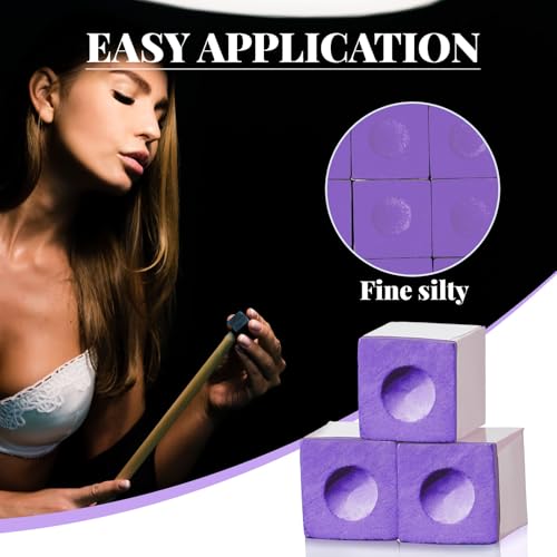 Junkin 48 Pcs Pool Chalk Cubes for Billiard Cue Sticks, 48/72/108Pack Options, Table Accessories for Clubs, Bars & Home (Purple) by Junkin - Image 4