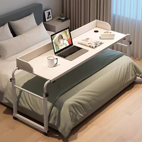 Bureau d'ordinateur mobile réglable en hauteur de 65 à 95 cm avec plateau repas