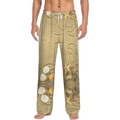 Pantalon de détente doux à poches pour homme, motif étoile de mer imprimé toutes tailles