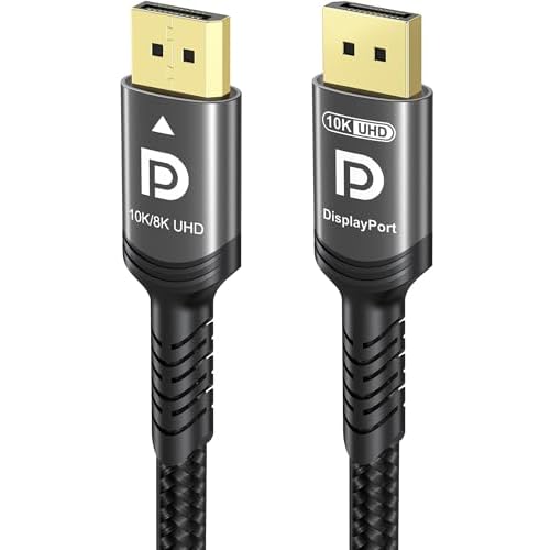 Ubluker 10K 8K 4K Cavo DisplayPort 40Gbps 2M, Certificato VESA DP a DP Cavo 1.4 1.2 Nylon Intrecciato UHBR HDCP DSC1.2 10K 8K 60Hz 4K 165Hz 144Hz 2K 240Hz Proiettore PC FreeSync G-Sync Monitor