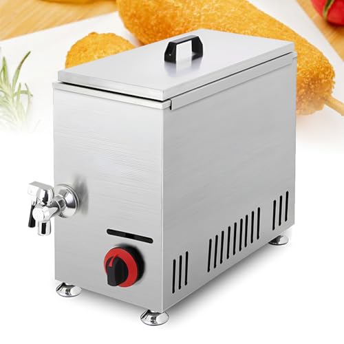 Macchina per Bastoncini per Hot Dog al Formaggio da 21 Litri, Friggitrice a Gas Commerciale, Friggitrice Automatica per Formaggio Hot Dog Salsiccia alla Griglia, Friggitrice per Salsicce