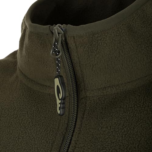 Image of Drake Waterfowl Camp Fleece Durable Moisture-Wicking Lightweight Breathable Full-Zip Casual Outdoor Hiking Vest with Pockets