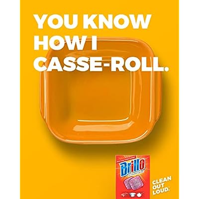 Brillo Single Use Steel Wool Soap Pads, Smaller Size Original Red Scent, 15 Count (Singles, 15 Count (Pack of 12))