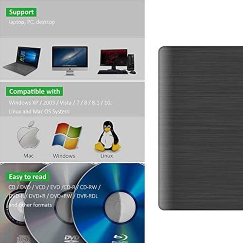 Lectora externa USB3.0 CD/DVD portátil miniatura 3