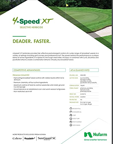 Nufarm 4-Speed Xt Herbicide, Superior Broadleaf Weed Control, 32 Oz #TOP2