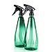 Amber Spray Bottle-Cleaning Spray Bottles,Healthy Plastic& 32 oz Spray Bottle For Hair&Hand&Clothe&Bathroom&Plantï¼ŒEmpty Mister Refillable Spray Bottles With ET,Essential Oil,Water,etc.(2 pack) (Green)