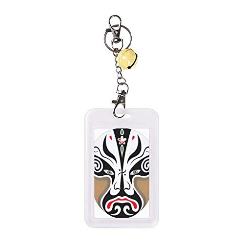 Masque d'opéra de Pékin coloré, étui badge de protection rigide