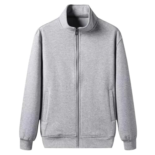 Cardigan homme col montant zippé gilet manches longues slim fit