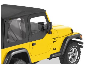 Bestop 5312115 Black Denim Fabric Door Skins for 1997-2006 Wrangler