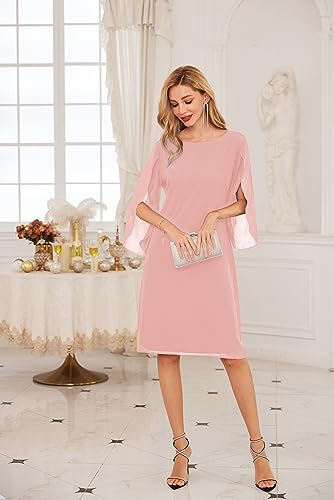 Image of GRACE KARIN Womens Formal Wedding Guest Dress 2026 Chiffon Cocktail Dress Mother of the Bride Dresses Midi Fashion Clothing