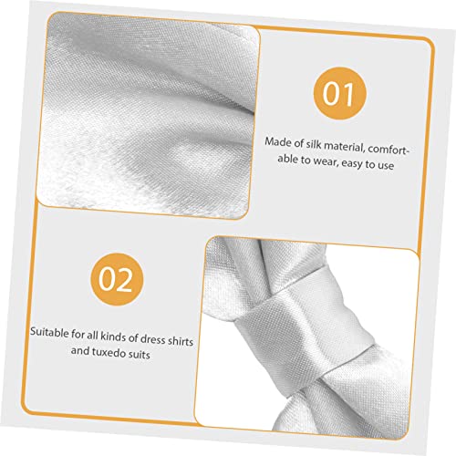 Set elegante hombre moño y fajín plateado miniatura 5