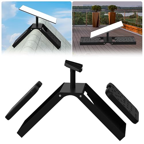 No Drill Starlink Roof Mount Gen 3 for Ridge/Flat Roof, Heavy Duty Adjustable Starlink Roof Ridge Mount with 13lbs Counterweight & Pipe Adapter, Weatherproof Easy Installation