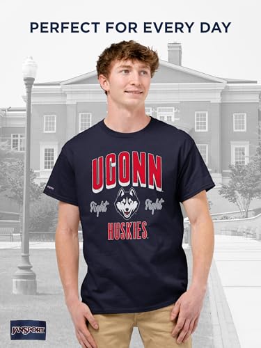 Image of JanSport NCAA Officially Licensed Campus Short Sleeve T Shirt for Men, Soft & Breathable Pre-Shrunk Cotton Crewneck T Shirt