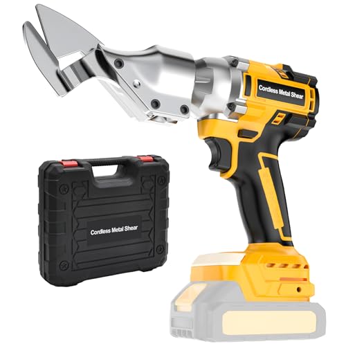 Image of CAMXTOOL Cordless Metal Shear Compatible With Dewalt 20V Max Battery, Brushless Electric Sheet Metal Shear, Power Metal Cutter for Stainless Sheet, Iron, Leather, Cardboard Cutting (Tool Only)