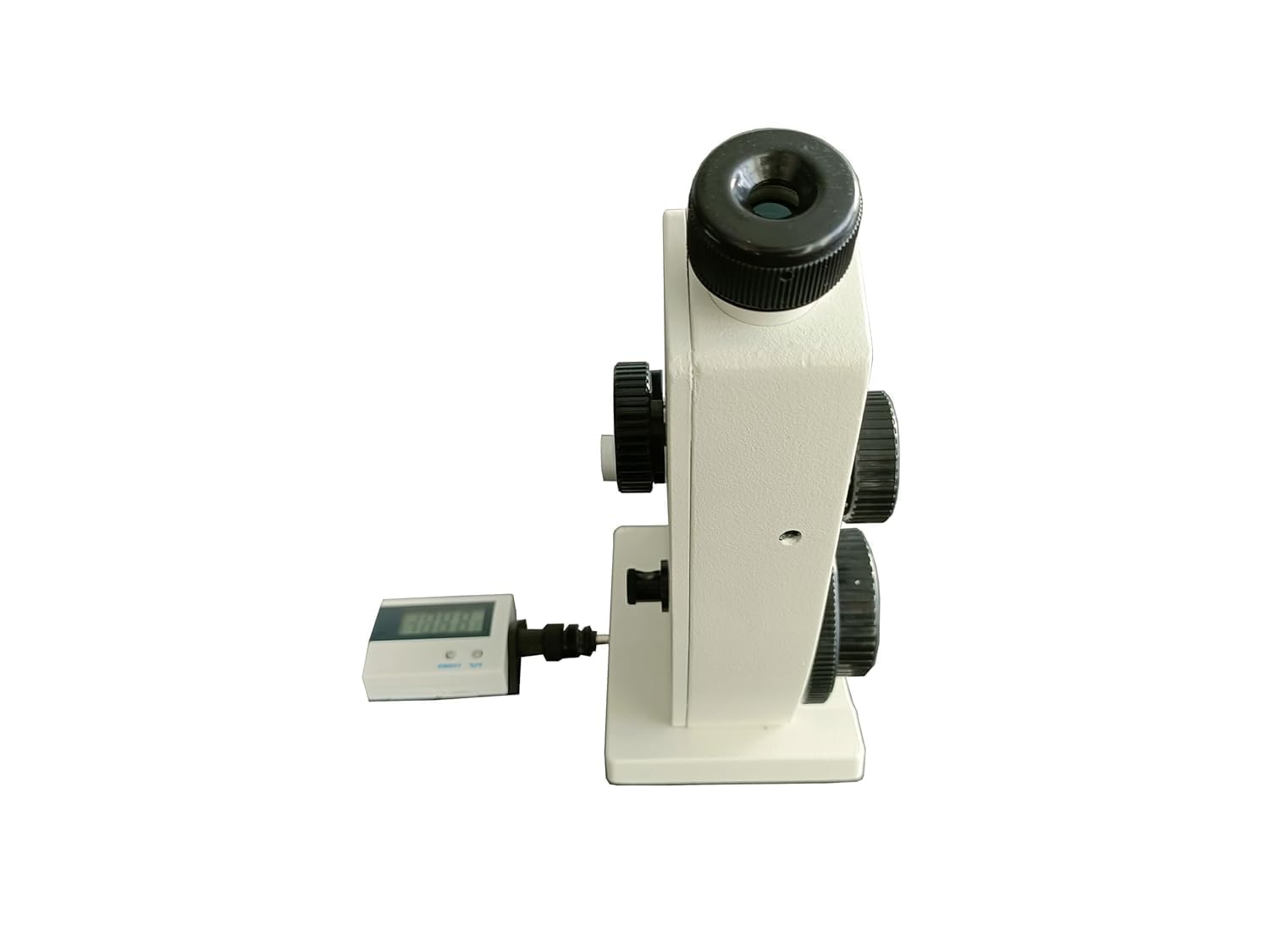 Abbe Refractometer Monocular Refractometer with Refractive Index 1.3000-1.7000nD Accuracy ±0.0002nD Dissolved Solids 0-95% Brix Digital Temperature Display