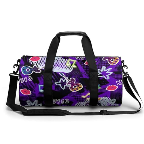Sac de sport gym Note De Couleur duffel bag de voyage week-end pour camping et randonnée