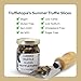 Truffletopia | Summer Truffle Slices | Black Truffle Carpaccio made of Real Italian Truffles | Luxury Topping or Gourmet | Ready to Eat | Alternative to Fresh Truffles | 1.8 Oz