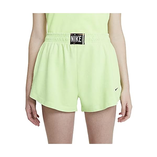 Nike-Sportswear-Womens-Wash-Shorts-Womens-CZ9856-358 Nike Sportswear Women's Wash Shorts CZ9856-358 (Ghost Green/Black), Large